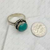 RG240721-30                   German silver with blue turquoise stone Ring