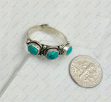 RG240721-31                  German silver with blue turquoise stone Ring