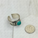 RG240721-33                 German silver with blue turquoise stone Ring