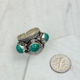 RG240721-34                 German silver with blue turquoise stone Ring