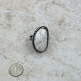 RGS230701-01-WHITE		Silver with white stone oval adjustable Ring