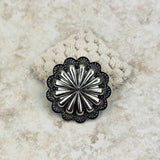 RGY220330-01-SILVER    Silver flower concho Ring