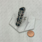 RGY241130-04-BLACK               Silver metal with black stone Ring