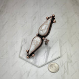 RGY251130-01-COPPER-BLUE                 Copper metal with blue teardrop turquoise stone Ring