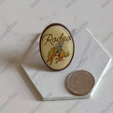 RGZ251012-01-SILVER            Silver oval ''Rodeo'' Image Ring