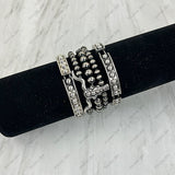 SB1154-SB            Silver metal western bracelet set