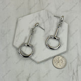 SEA026-RH          Silver metal horse bite Earring