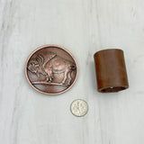 WRS240615-03                   Copper metal with buffalo wild rag slide