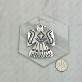 WRS240615-38            Silver metal Eagle western rag slide