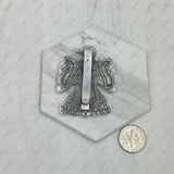 WRS240615-38            Silver metal Eagle western rag slide