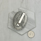 WRS240615-39            Silver metal with orange stone western rag slide