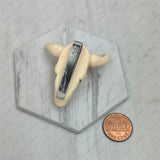 WRS250607-01          Cream white longhorn western wild rag slide