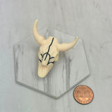 WRS250607-01          Cream white longhorn western wild rag slide