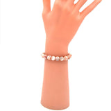 BR190515-01Peach and light-grey 8mm real stone bracelet