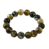 BRS160816-16  12MM AGATE STONE STRECH BRACLATE