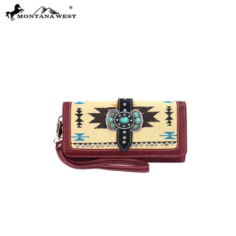 MW48-W002 Western Aztec Concho Collection Wallet