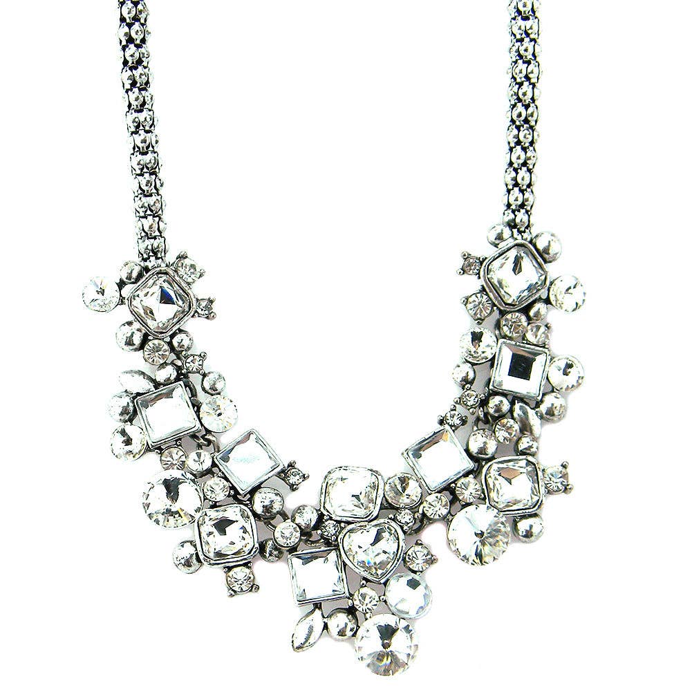 NKG110414-34  CRYSTAL NECKLACE