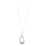 NK7938  TQ Beads Chain with TQ Pendant